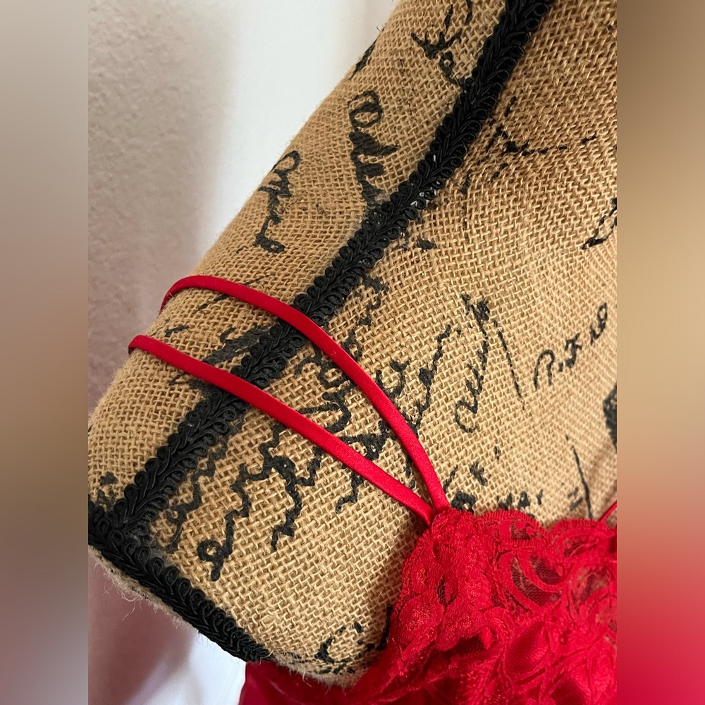Victoria’s Secret vintage gold label women’s red lingerie pajama set-Medium - Picture 9 of 16